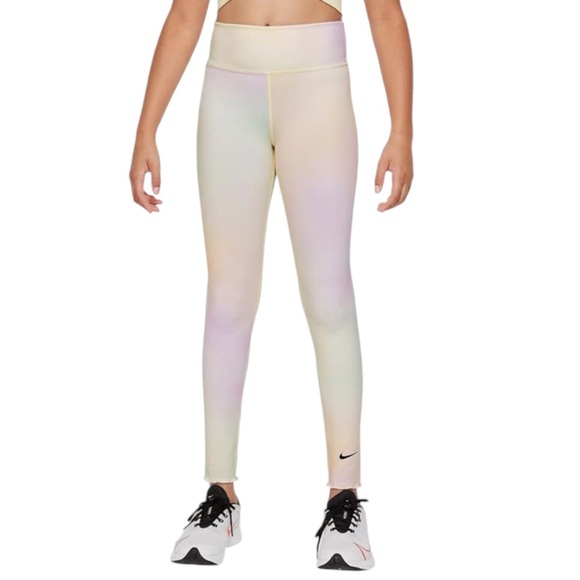 Nike Aura All Over Print Legging Girls Active Pants in pastel colors size M - Picture 1 of 5